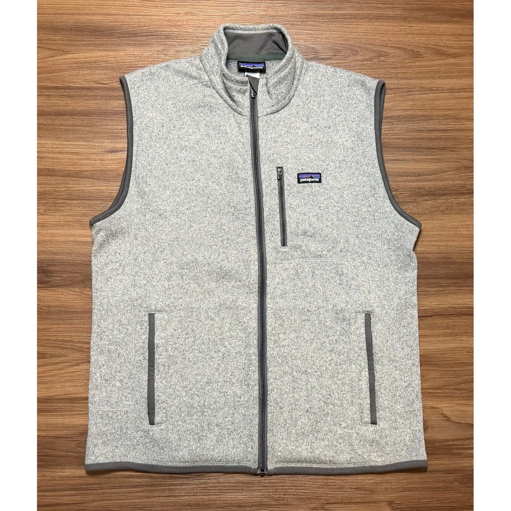 Patagonia Better Sweater Vest Mens Full Zip Fleece Knit Stonewash Grey Sz L